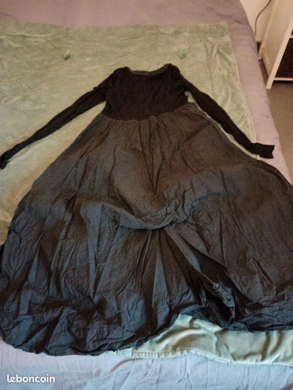 Robe grise noir femme taille 38 (image 3)
