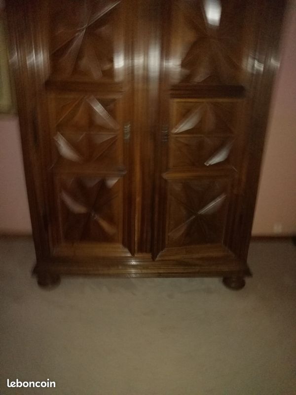 Tres belle armoire ancienne pointe diamant (image 2)