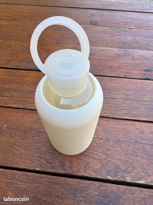 Bouteille En Verre Bkr – Bleu Avec Couvercle Bleu – Neuve