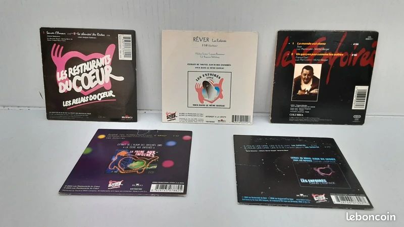 Lot de 5 cd singles les enfoirés (image 2)