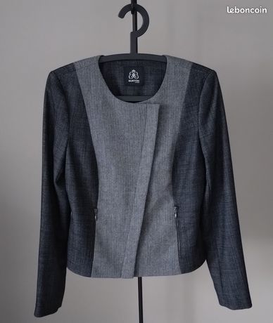 Veste Burton - Gris Foncé - Taille M - Occasion Très Bon État - Fermeture Éclair - Veste Homme Style Décontracté