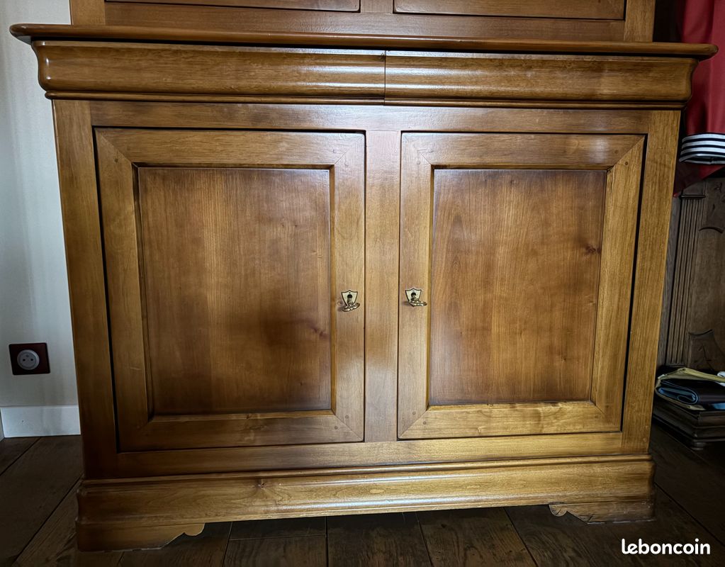 Bibliothèque 2 portes avec étagère centrale H207,5 cm NATURE | Maisons