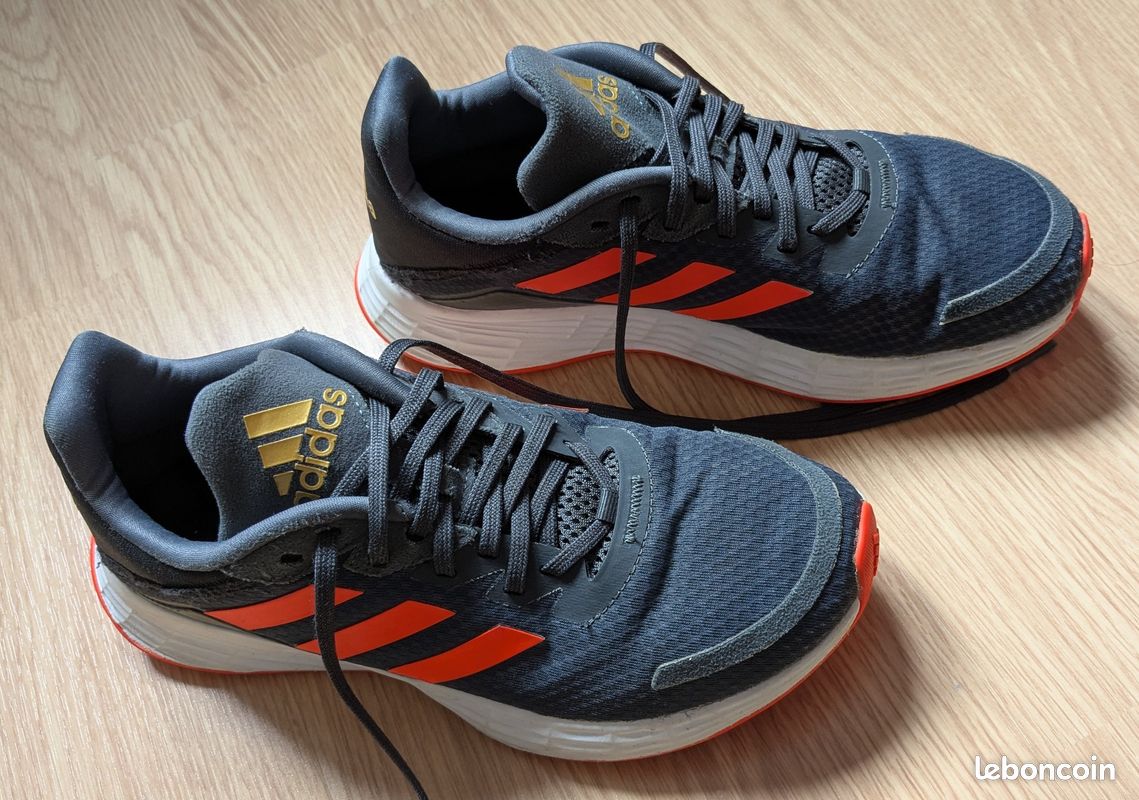 Chaussures de sport Adidas, gris avec orange fluo, 36,5 (image 5)