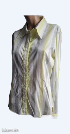 Chemisier Caroll Taille 40 – Multicouleur, Viscose, Occasion Très Bon état
