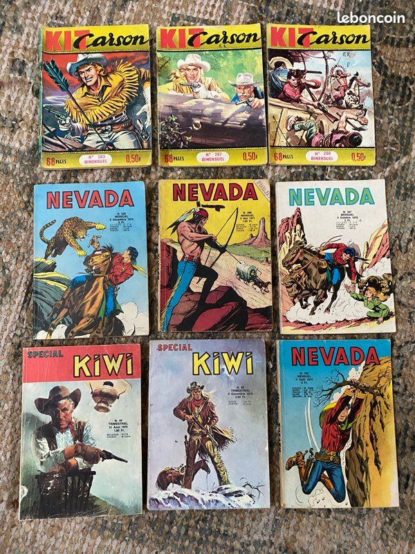 LOT 9 Bd petit format lug Spécial Kiwi nevada 1971 / 74 Kit Carson 60’s western (image 1)