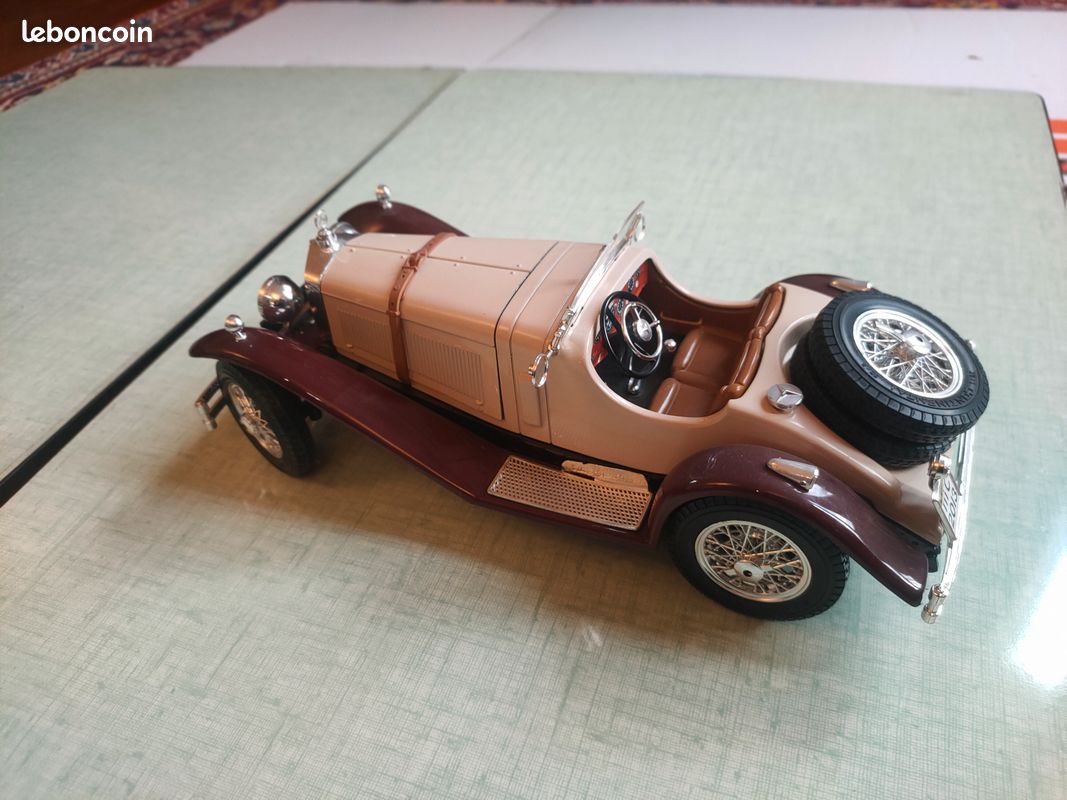 Voiture miniature de collection Mercedes Benz SSK 1928 BURAGO (image 3)