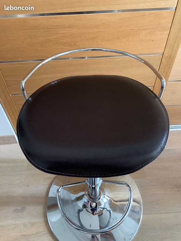 1 tabouret reglable noir brun (image 4)