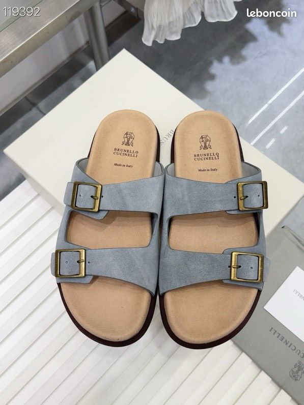Brunello Cucinelli daim bleu clair neuves (image 4)