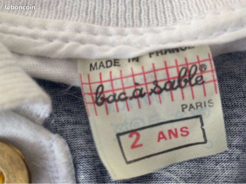Petite robe vintage Bac à Sable Paris – 2 ans – Made in France (image 4)