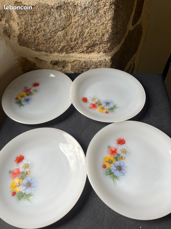 Lot de 4 petites assiettes Arcopal Vintage (image 7)