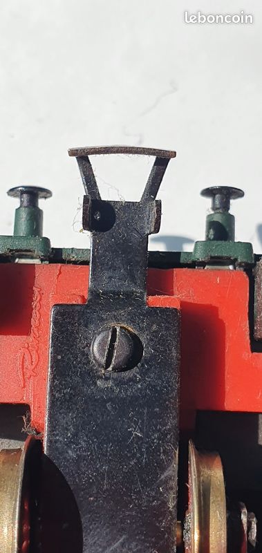 Locomotive rivarossi ancienne 3 axes ho 2 rails metal vintage verte roue tournante (image 5)