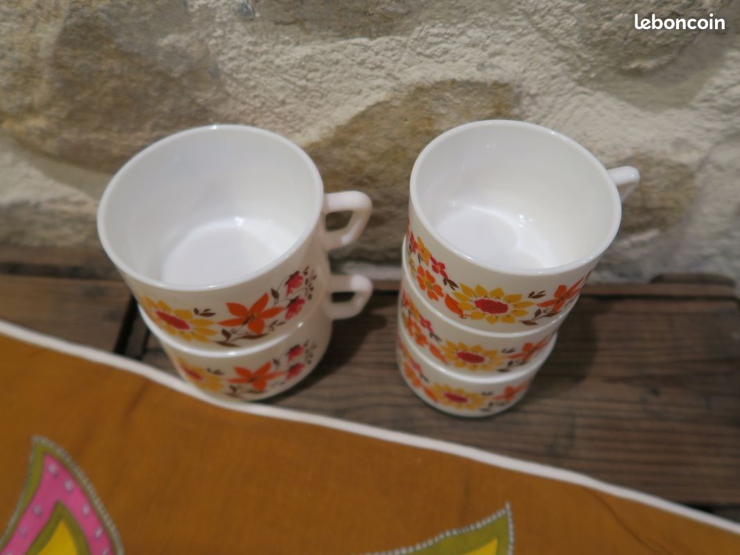 5 Tasses et soucoupes Rotterdam Arcopal - Arts de la table