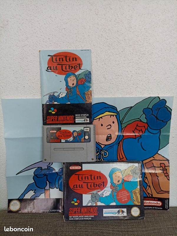 Jeu PC Tintin Au Tibet - Version Big Box Carton Française, Bon état