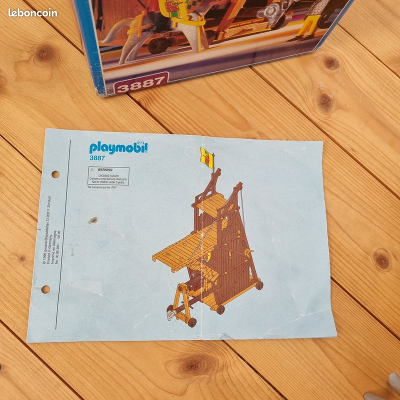 Pièces Détachées Playmobil : 2 Roues + Axe Réf 3887 - Occasion