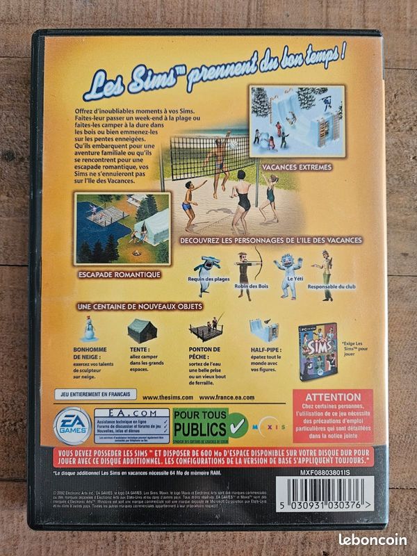Extension PC 'Les Sims Et Plus Si Affinités' – Version Physique, En Très Bon état Occasion