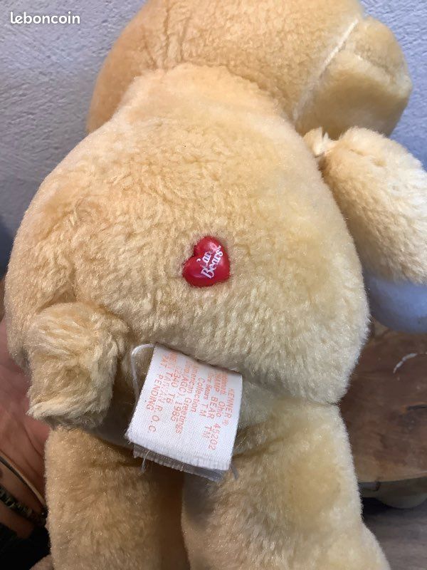 VINTAGE PELUCHE BISOUNOURS CARE BEARS KENNER 1984 17cm avec