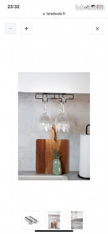 FOMANSH Porte-verres à Vin – Support De Rangement En Métal Pour Verres à Pied – Organiseur De Bar Et De Cuisine – Noir