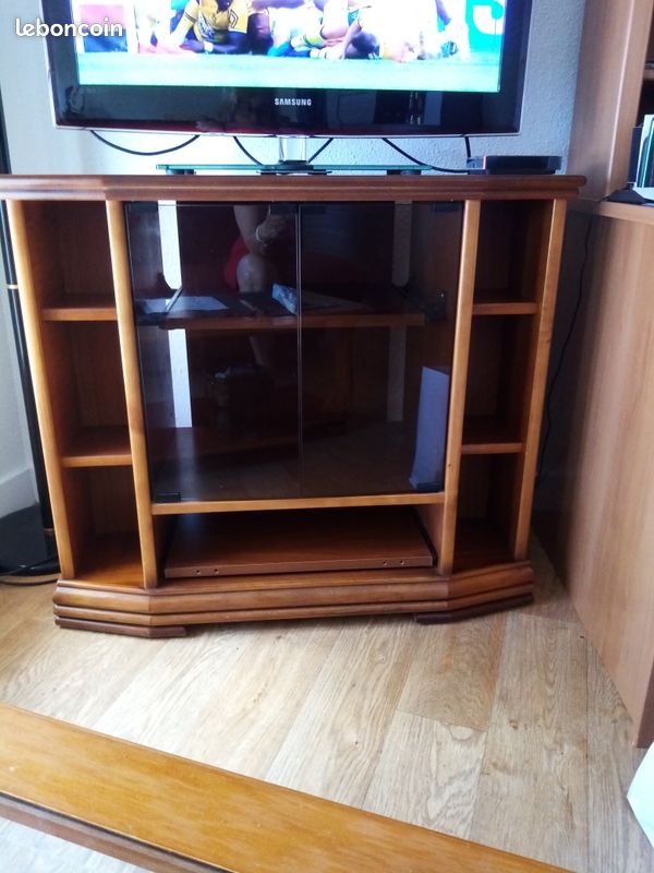 Meuble merisier TV et HIFI (image 1)