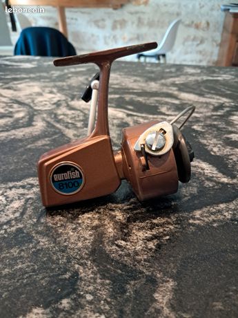 Moulinet De Pêche Vintage En Laiton Et Noyer - Type Scarborough - Pour Pêche En Mer - Occasion Bon État
