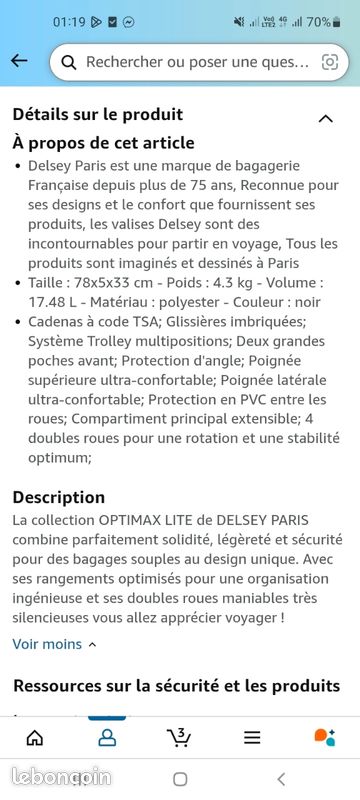 Valise souple extensible DELSEY PARIS (image 9)