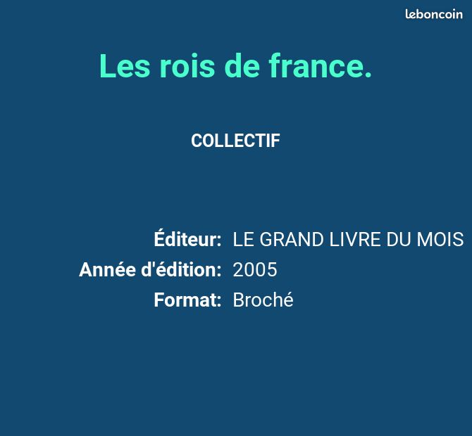 Les rois de france. - COLLECTIF (image 2)