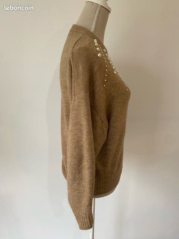 Pull beige avec perles h&m taille S/36 Vêtements - Main Image