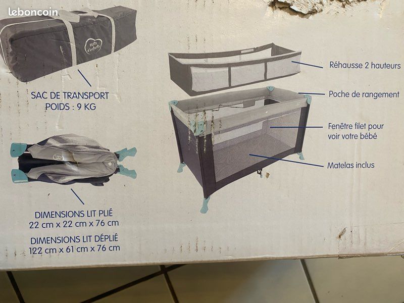 Lot neuf : lit parapluie, moustiquaire, matelas à langer (image 3)