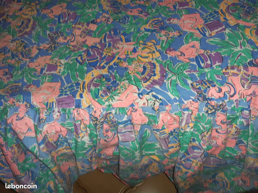 Ensemble drap a volant § coussin (image 1)
