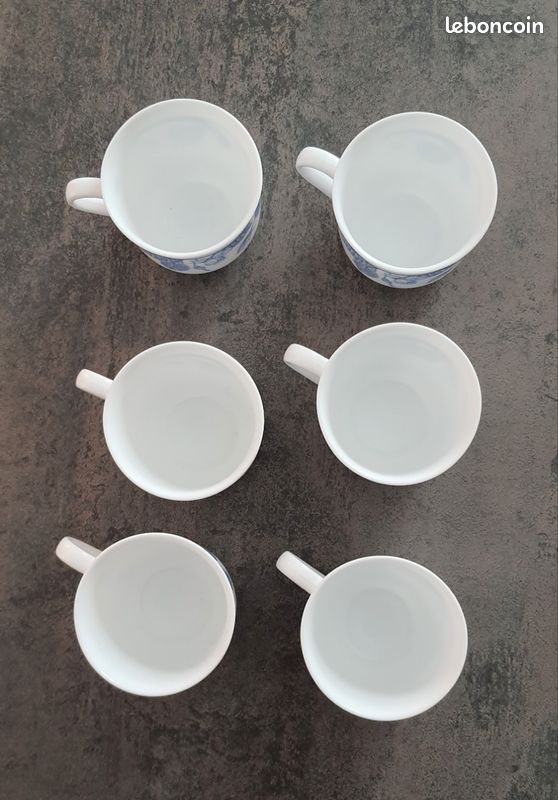 6 tasses à café et sous-tasses ARCOPAL Volubilis