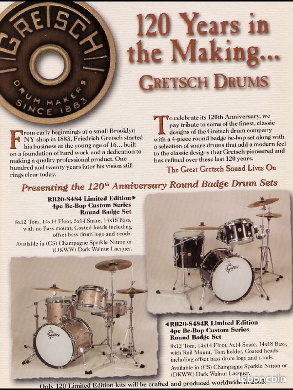 Batterie Gretsch 120th anniversary (image 10)