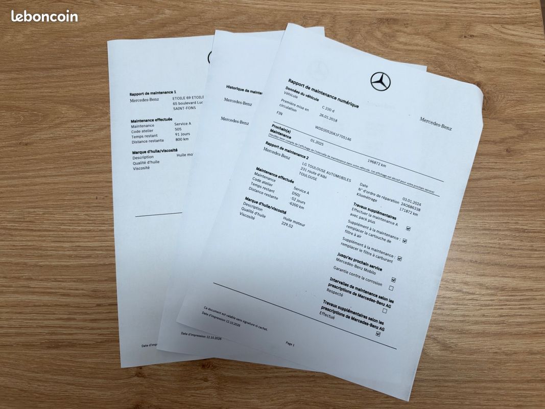 Mercedes CLASSE C BREAK 220 d Sportline 9G-Tronic {TOIT OUVRANT - SIEGE ELECTRIQUE - SON BURMESTER} (image 36)