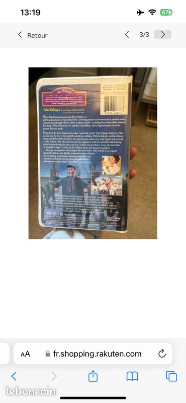 Film VHS. WHALT DISNEY MASTERPIECE COLLECTION. MARY POPPINS (image 3)