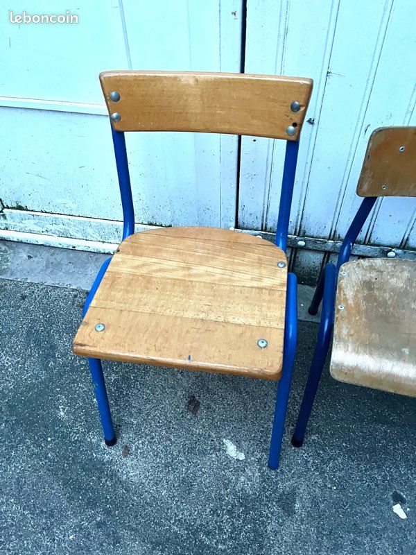 Lot de 3 chaises enfants , école, industrielle (image 4)