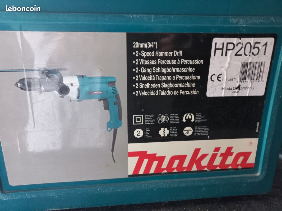 Perceuse à Percussion Makita HP2051 – 720W, 13mm, 110V – Neuve, Puissante
