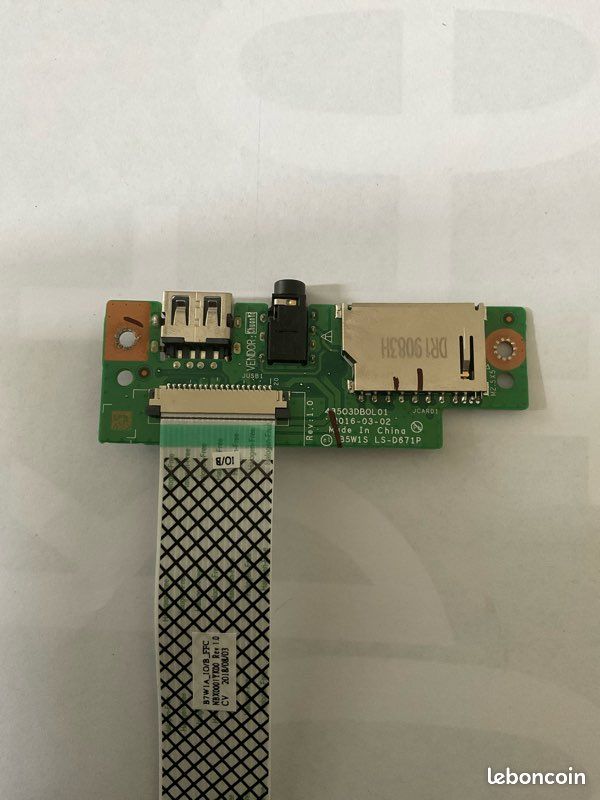 Carte lecteur de carte mémoire & USB & jack audio,pour ACER Aspire ES 17 (image 2)