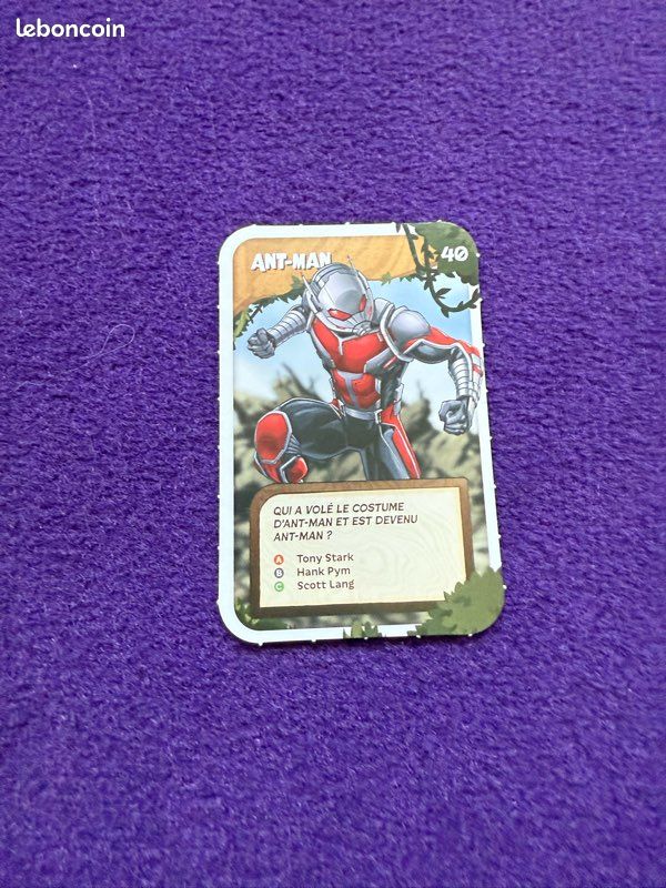 Carte Marvel Leclerc numéro 40 antman Collection