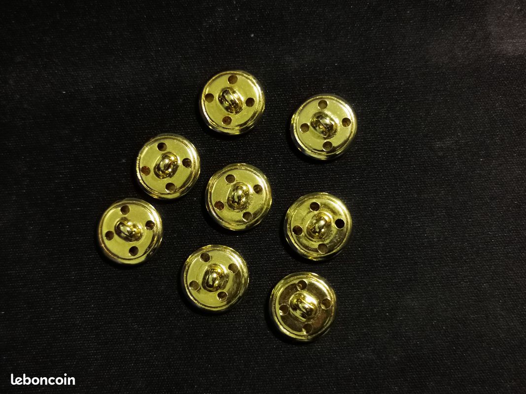 Lot De 15 Boutons Vintage Bleu Moutarde - 6 Bleus + Autres Modèles - Environ 1,7 Cm - Idéal Couture Créative