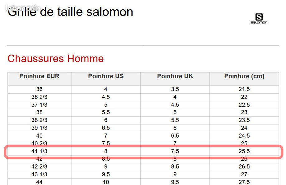 En Cm Pointure Chaussure Americaine France Conversion Taille