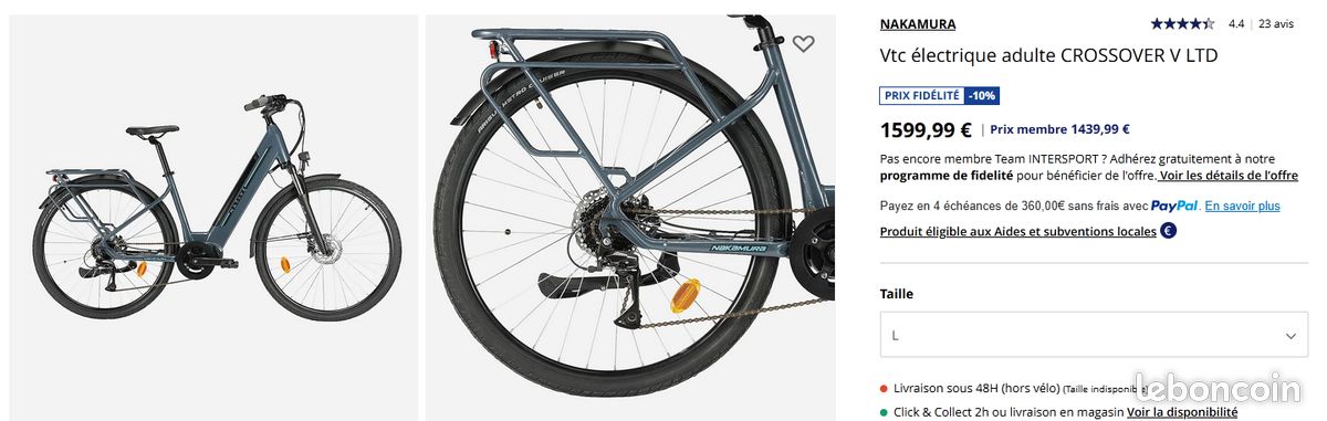 Vtt électrique Coup De Pouce Velo Intersport Vtt Électrique Adulte