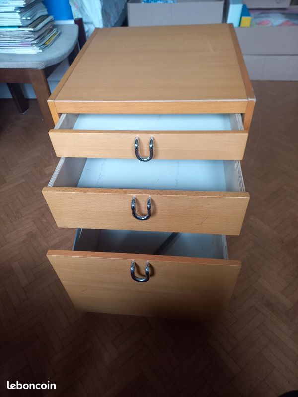 Meuble 3 tiroirs roulettes (image 3)