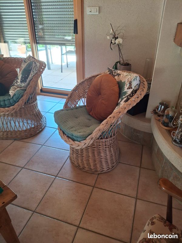 Fauteuil en osier (image 2)