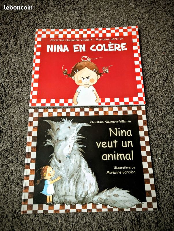 Lot de 2 livres Nina est en colère et Nina veut un animal de Marianne Barcilon et Christine Naumann-Villemin école des loisirs (image 2)