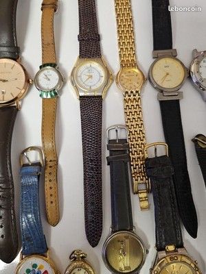 Lot De 15 Montres Vintage Hommes/femmes - Révisées Ou Réparées, Années 1940 à 1990, Collection Variée