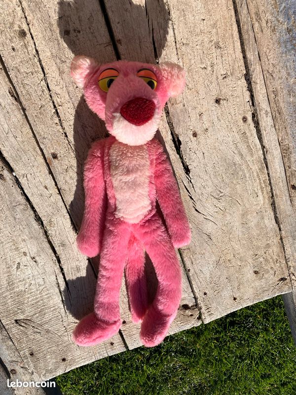 Peluche Panthère Rose Profran 1983 – Rare Collector Made In France Vintage