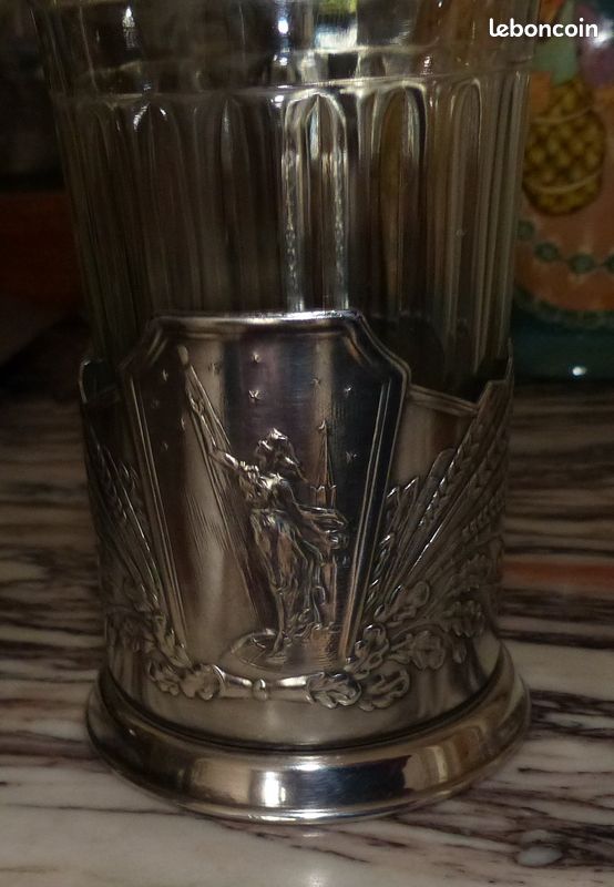 1967 Porte-verres pour le thé , Conquête de l'espace sovietique, Kremlin urss 1960-1970 russe russie podstakannik подстаканник (image 9)