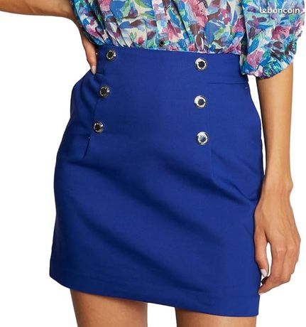 Oscar de la Renta - Jupe à pois en soie vintage, neuve avec étiquettes