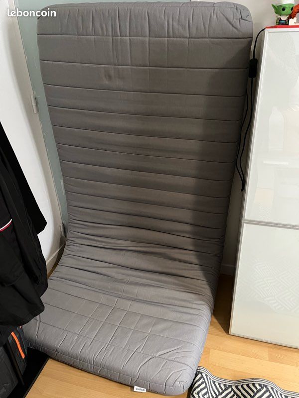 Matelas IKEA 90x200 1 personne Sultan gris (image 8)