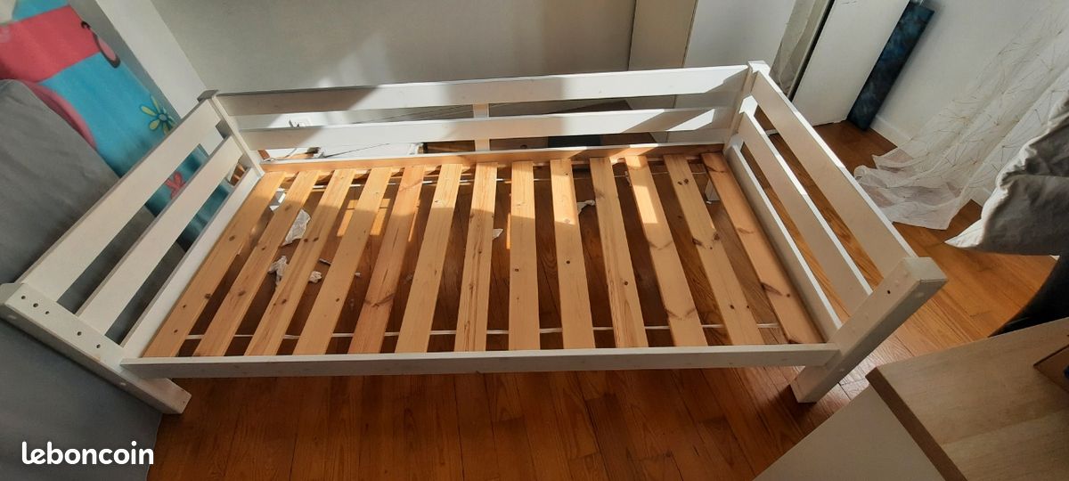 Lit blanc 90×200 (image 1)