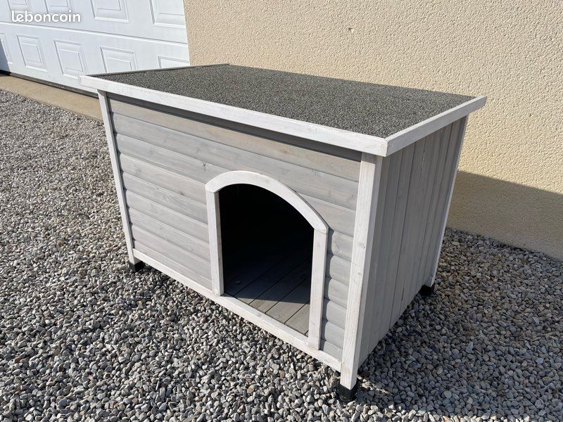 Niche pliable coloris gris/blanc taille M - 103 x 63 x 73,3 cm (image 1)