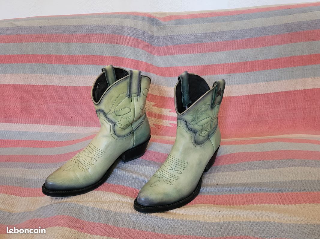 Bottes Mexicaine verte (image 1)